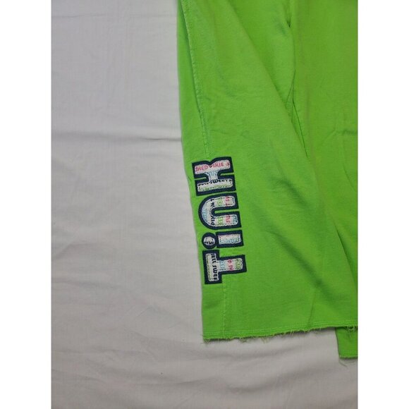 Disney Pants Womens Capris Size Small Green Tinkerbell 90's Y2K Patches Colorful - Picture 4 of 10